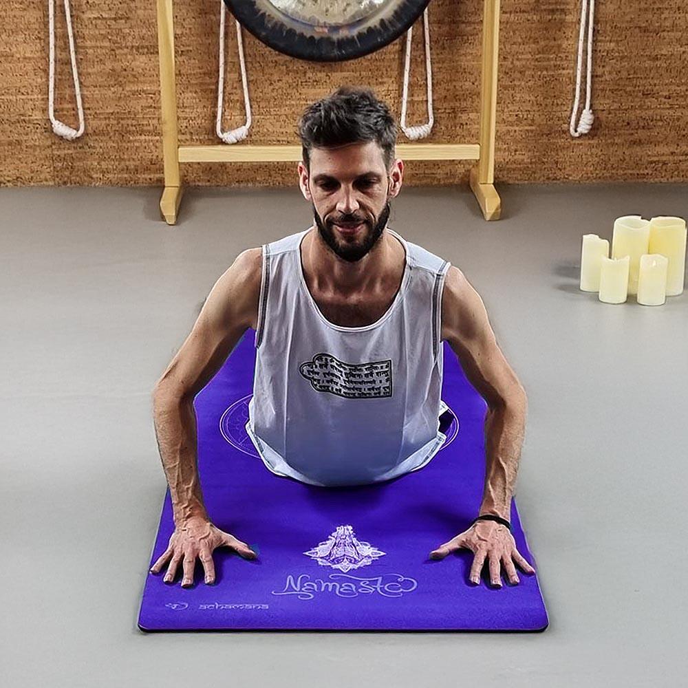 Tapis de yoga new génération conception 3 plis, 6mmx68Cmx1,83m - Namasté Indigo 6/7