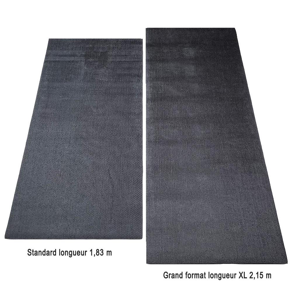 Tapis de yoga naturel XL latex jute - écoconception artisanale gris 3/5