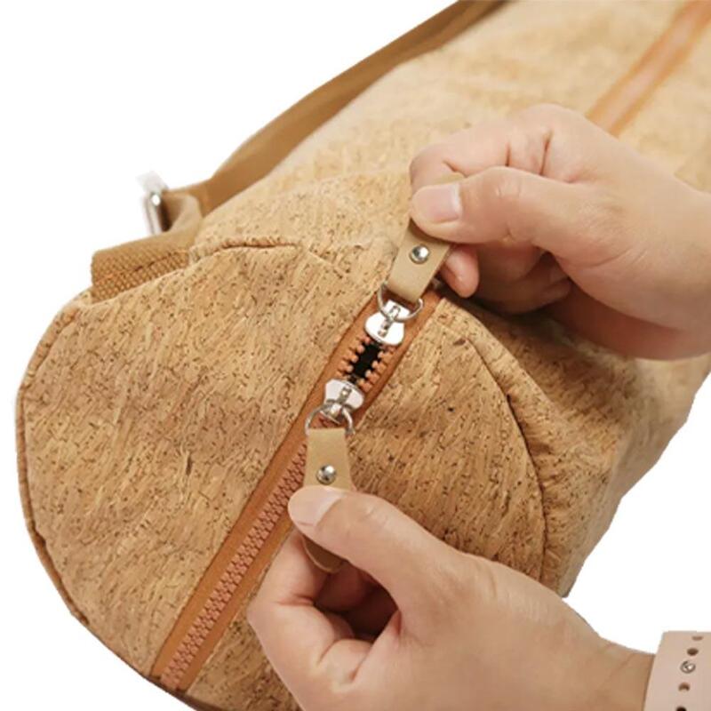 Sac de sport, tapis de yoga, Pilates et fitness en cuir de liège 74 x 18 cm