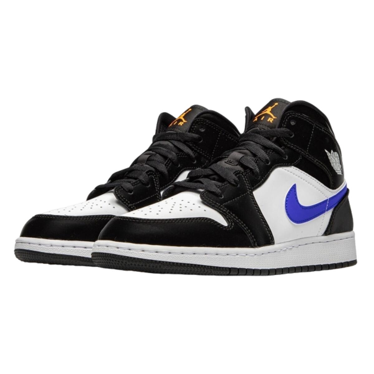 Schoenen  1 Mid Black Racer Blue White 2/3