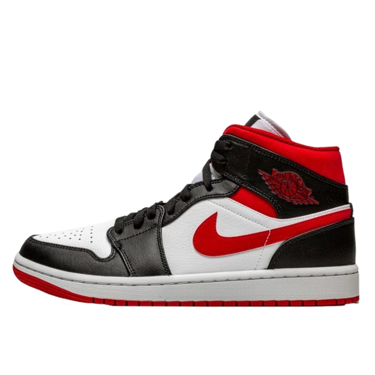 JORDAN Scarpe  1 Mid Gym Red Black White
