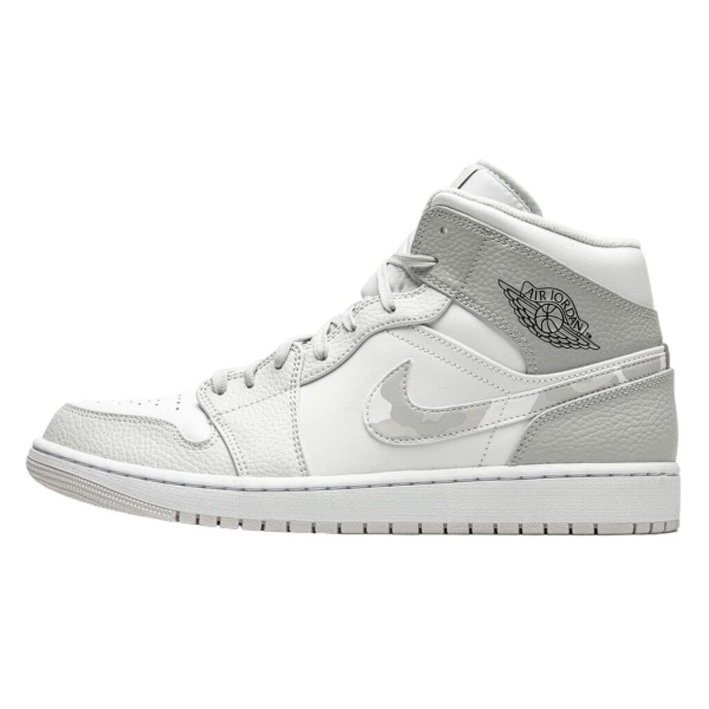 Men - Basketball - Shoes - Mid camo - Jordan 1 Mid - White/Grey