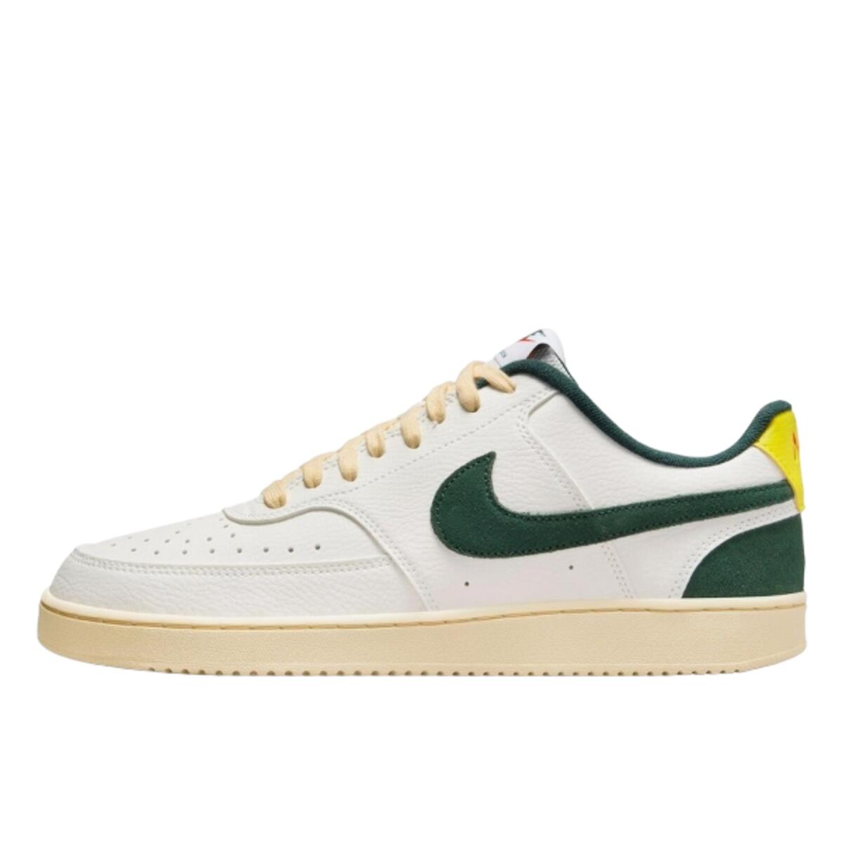 Nike - Chaussures  Court Vision Low Sail Pro Green Opti Yellow - Baskets - Beige|blanc|rose - 43 - Decathlon