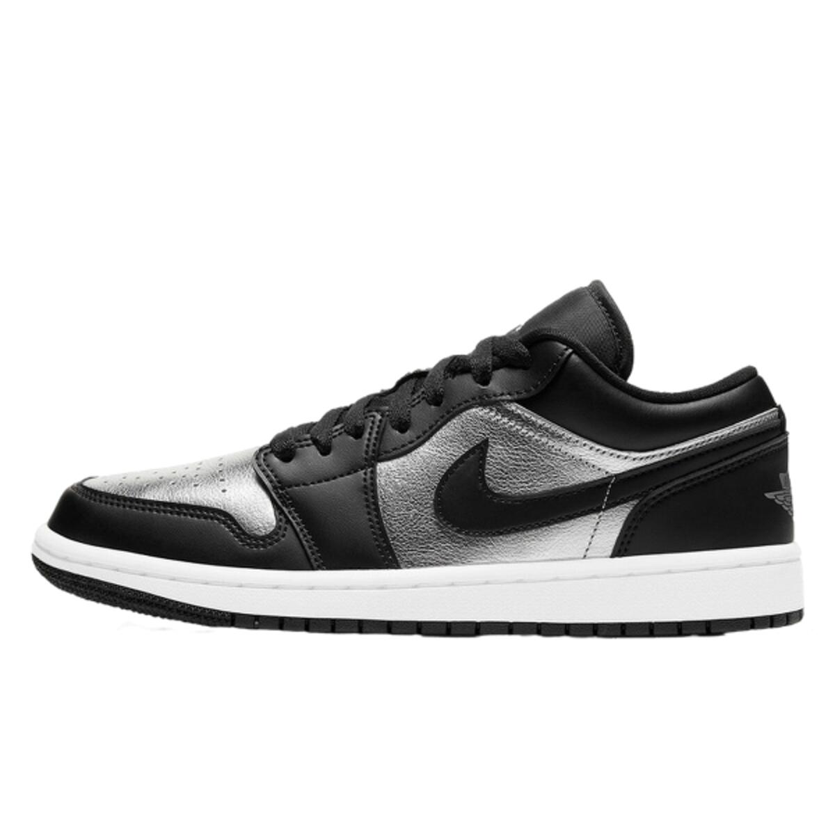 Nike - Chaussures Air Jordan 1 Low Se Black Metallic Silver - Baskets - Gris - 42,5 - Decathlon
