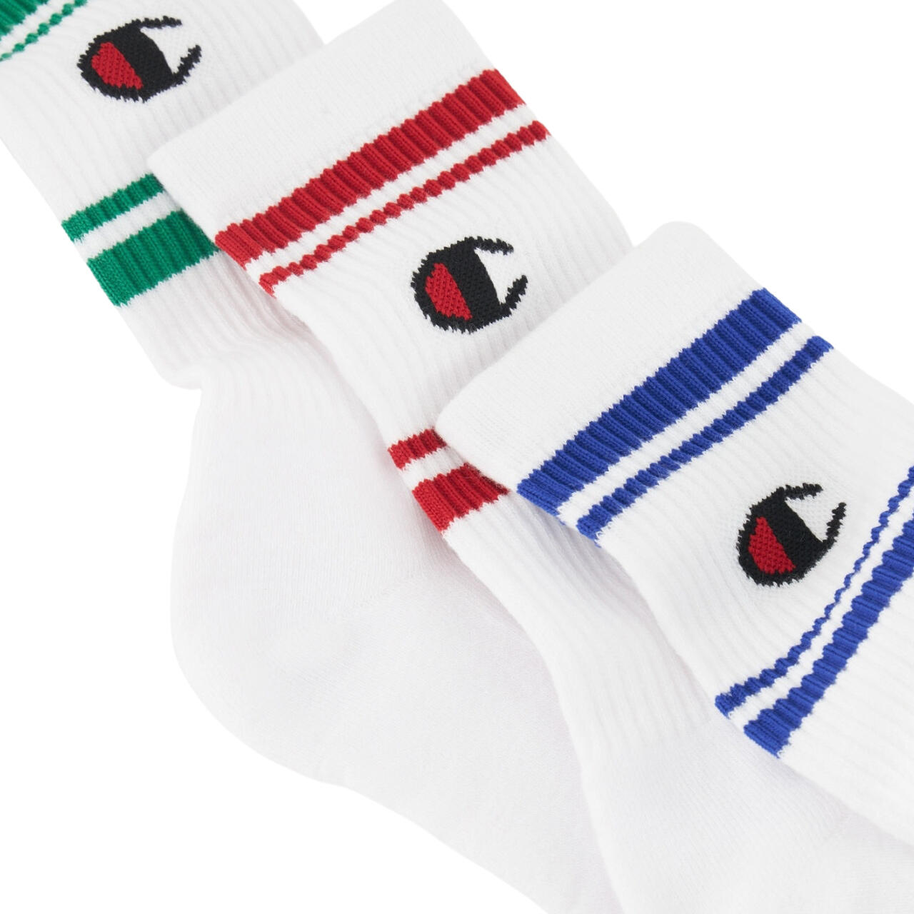 Calzini Champion 3 paia cotone mix bianchi mid-calf 2/2