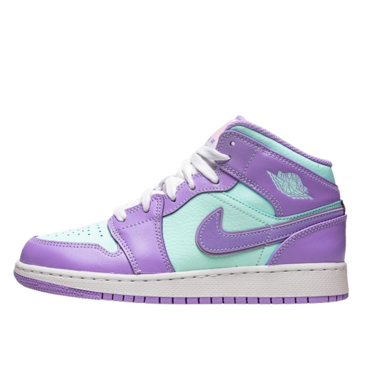 JORDAN Shoes  1 Mid Purple Aqua