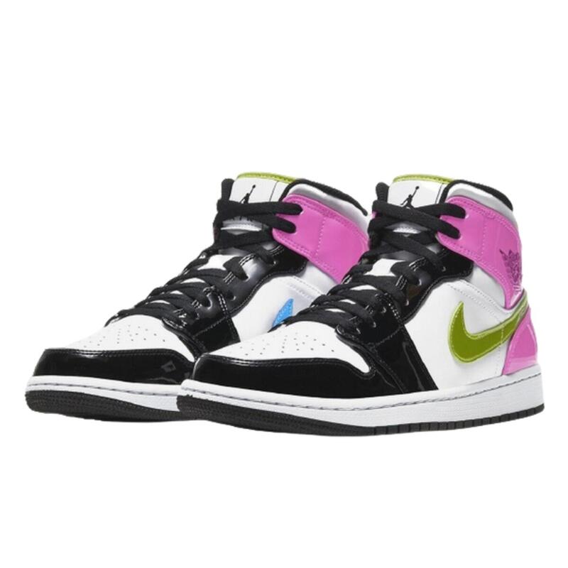 1 Mid White Black Cyber Pink