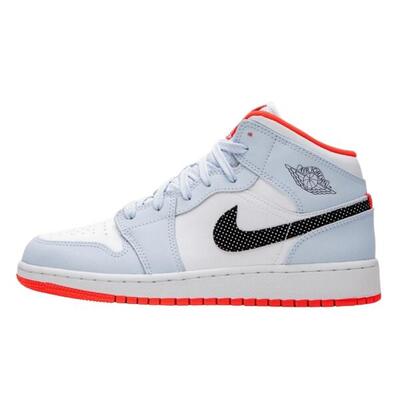 Schuhe 1 Mid Half Blue Polka Dot Swoosh