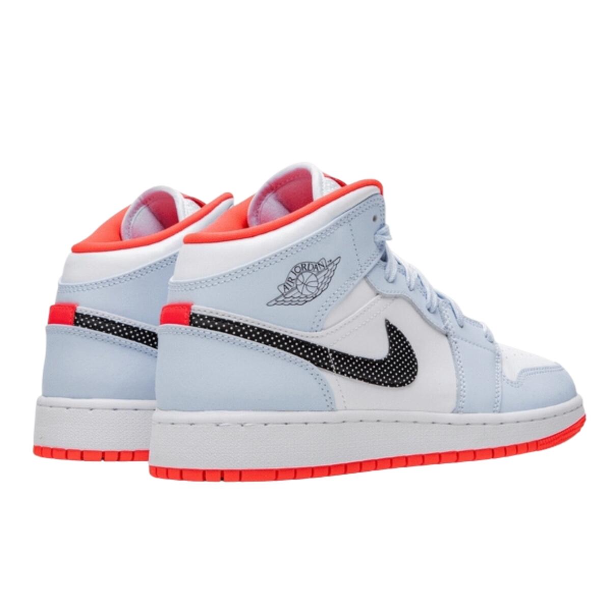 Tenis  1 Mid Half Blue Polka Dot Swoosh 3/4