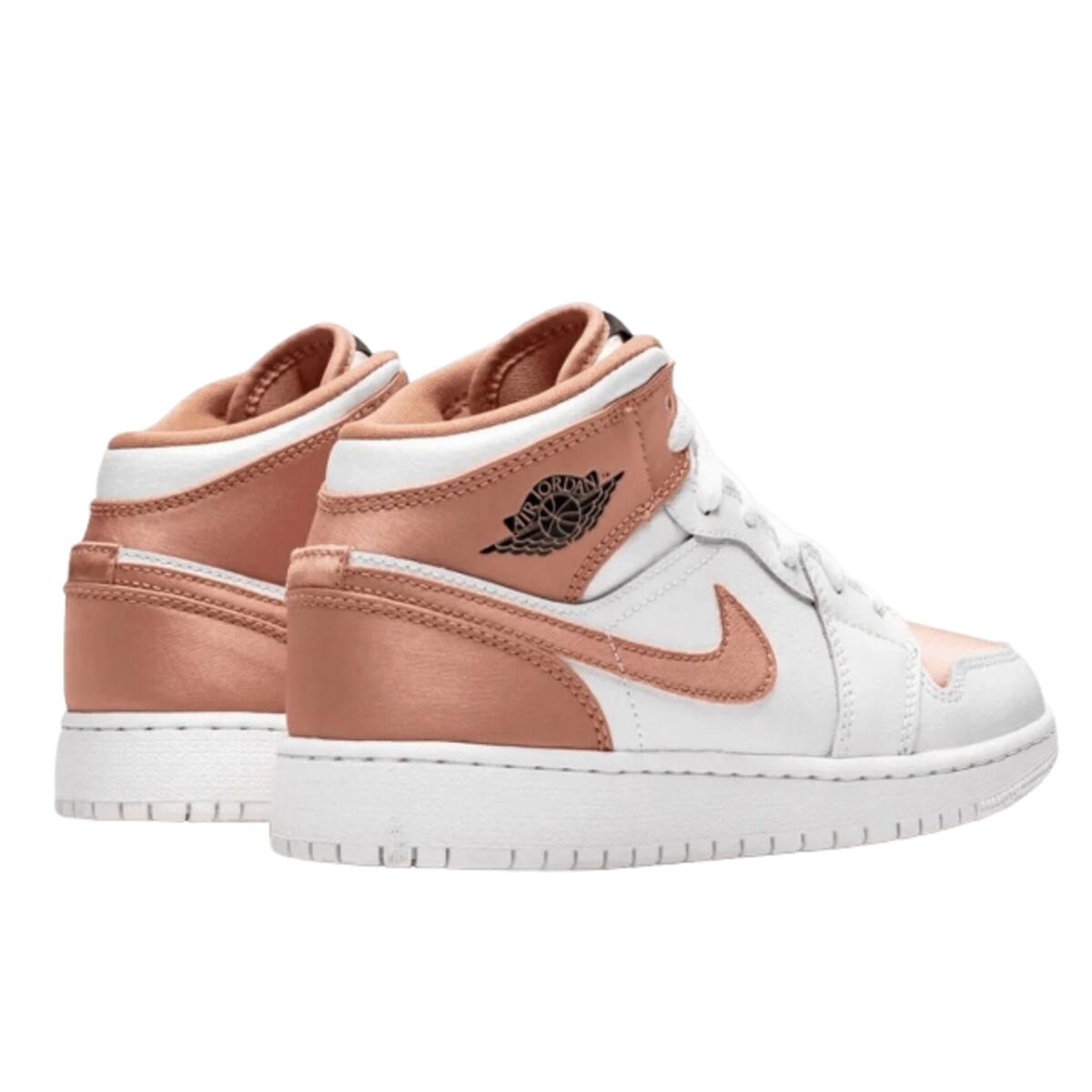 Zapatillas  1 Mid White Rose Gold 3/4
