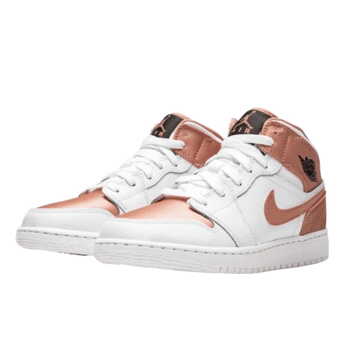 Zapatillas  1 Mid White Rose Gold 2/4