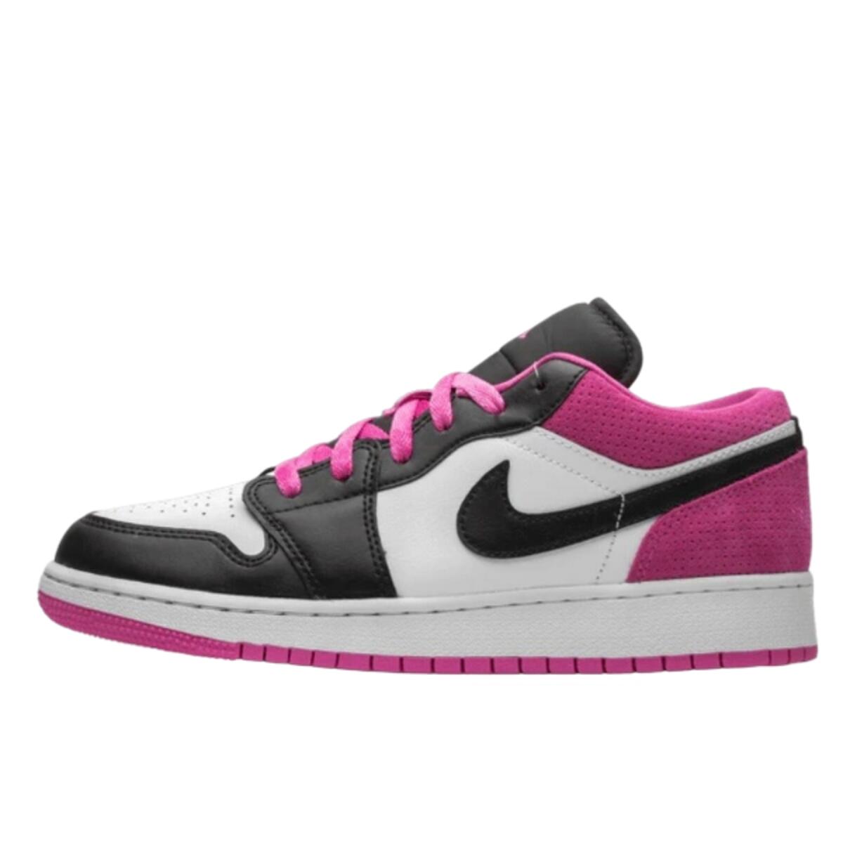 JORDAN Shoes  1 Low Black Active Fuchsia