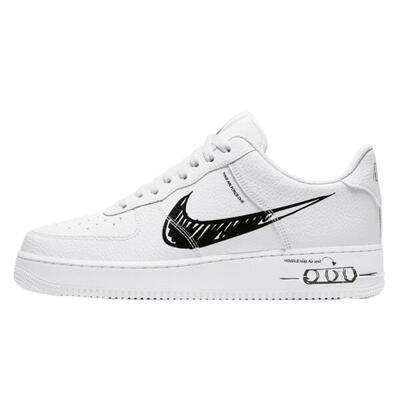 Schuhe Air Force 1 Sketch White Black