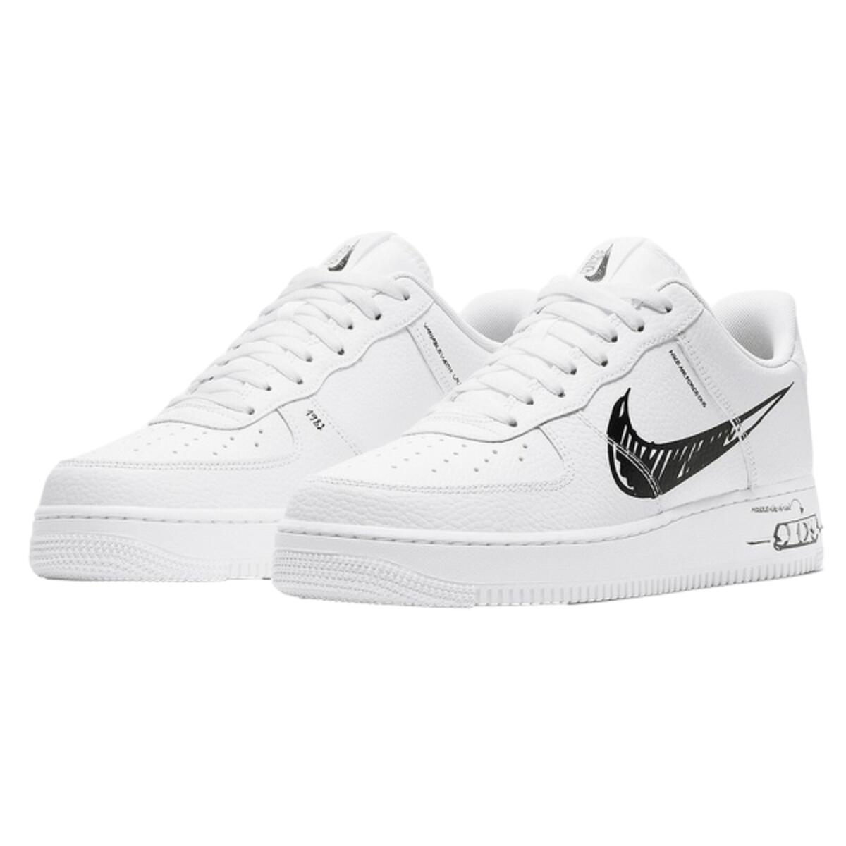Chaussures  Air Force 1 Sketch White Black 2/5