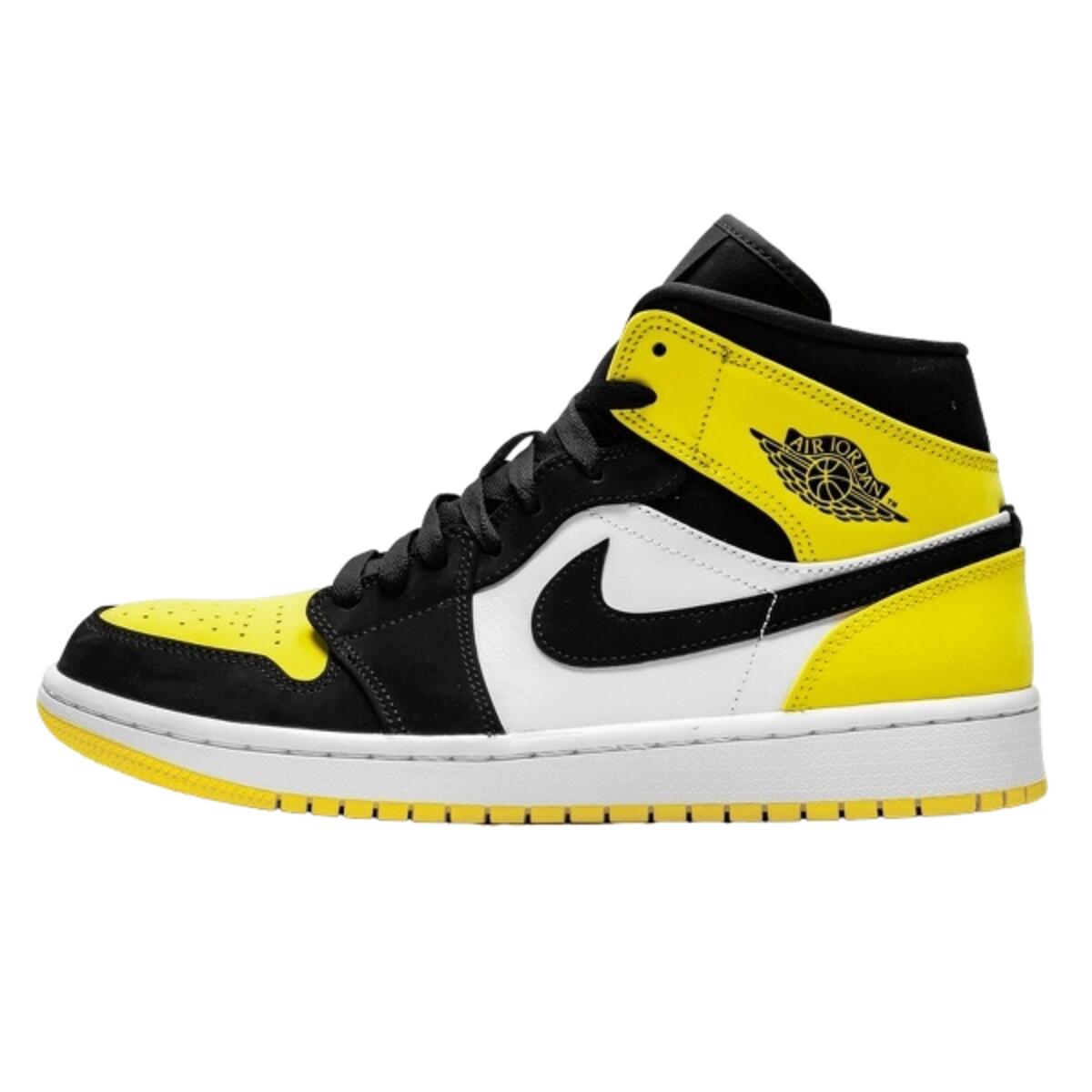 JORDAN Shoes  1 Mid Yellow Toe Black
