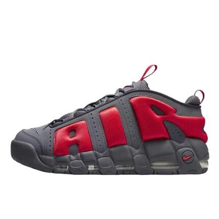 Schuhe Air More Uptempo Low Dark Grey Light Crimson