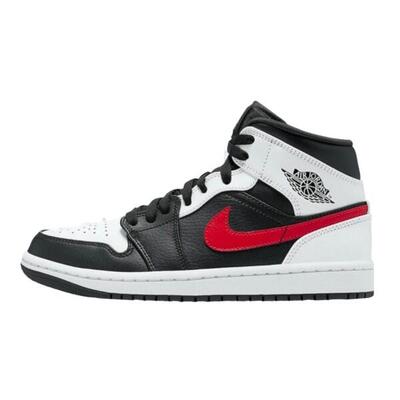 Zapatillas 1 Mid Black Chile Red White