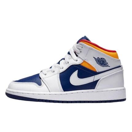 Schuhe 1 Mid White Laser Orange Deep Royal Blue