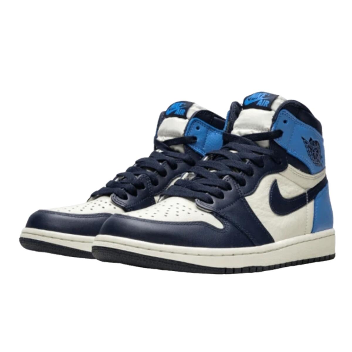 Chaussures  1 Retro High Obsidian Sail UNC 2/4