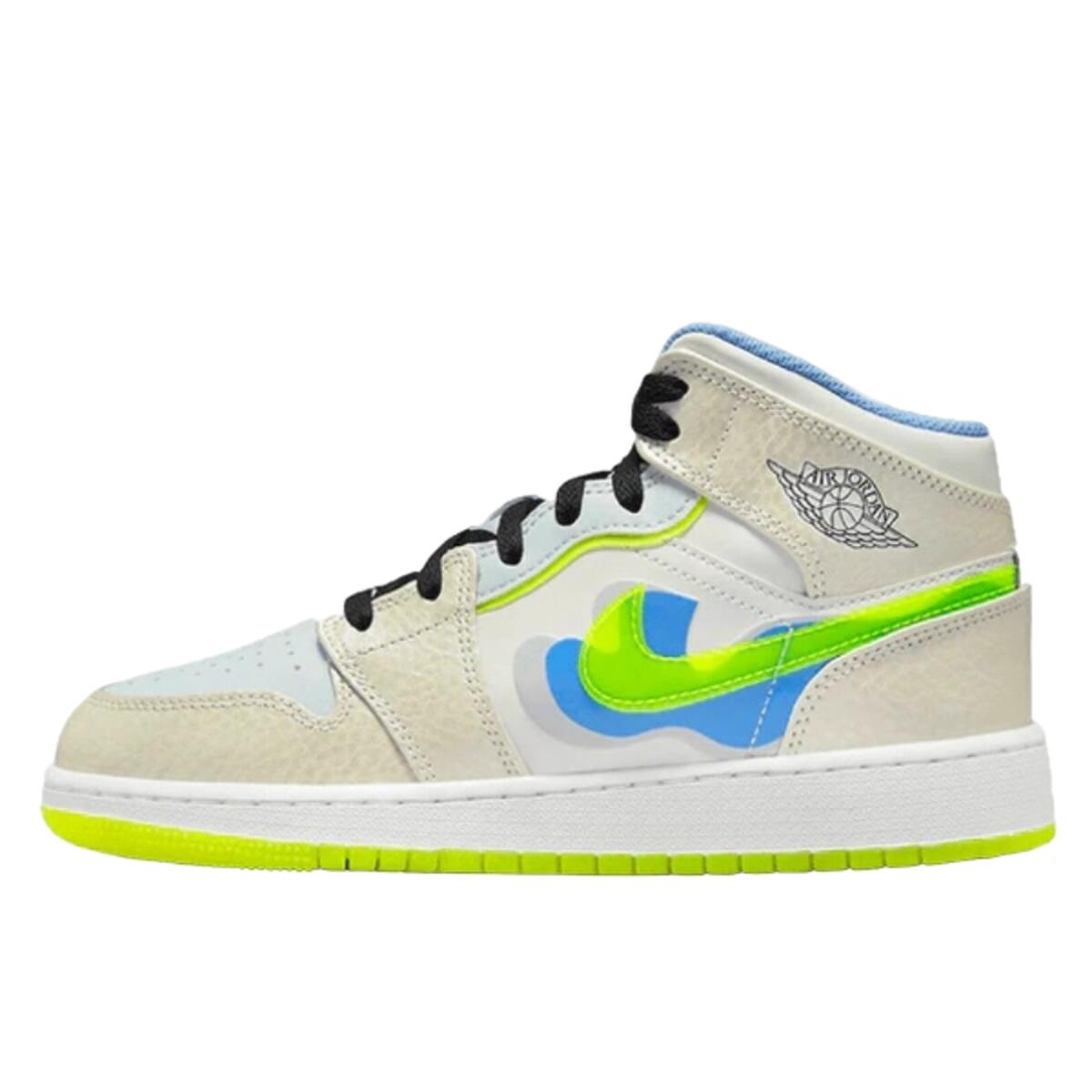 Jordan - Chaussures 1 Mid Se Warped Swoosh - Baskets - Jaune - 40 M - Decathlon