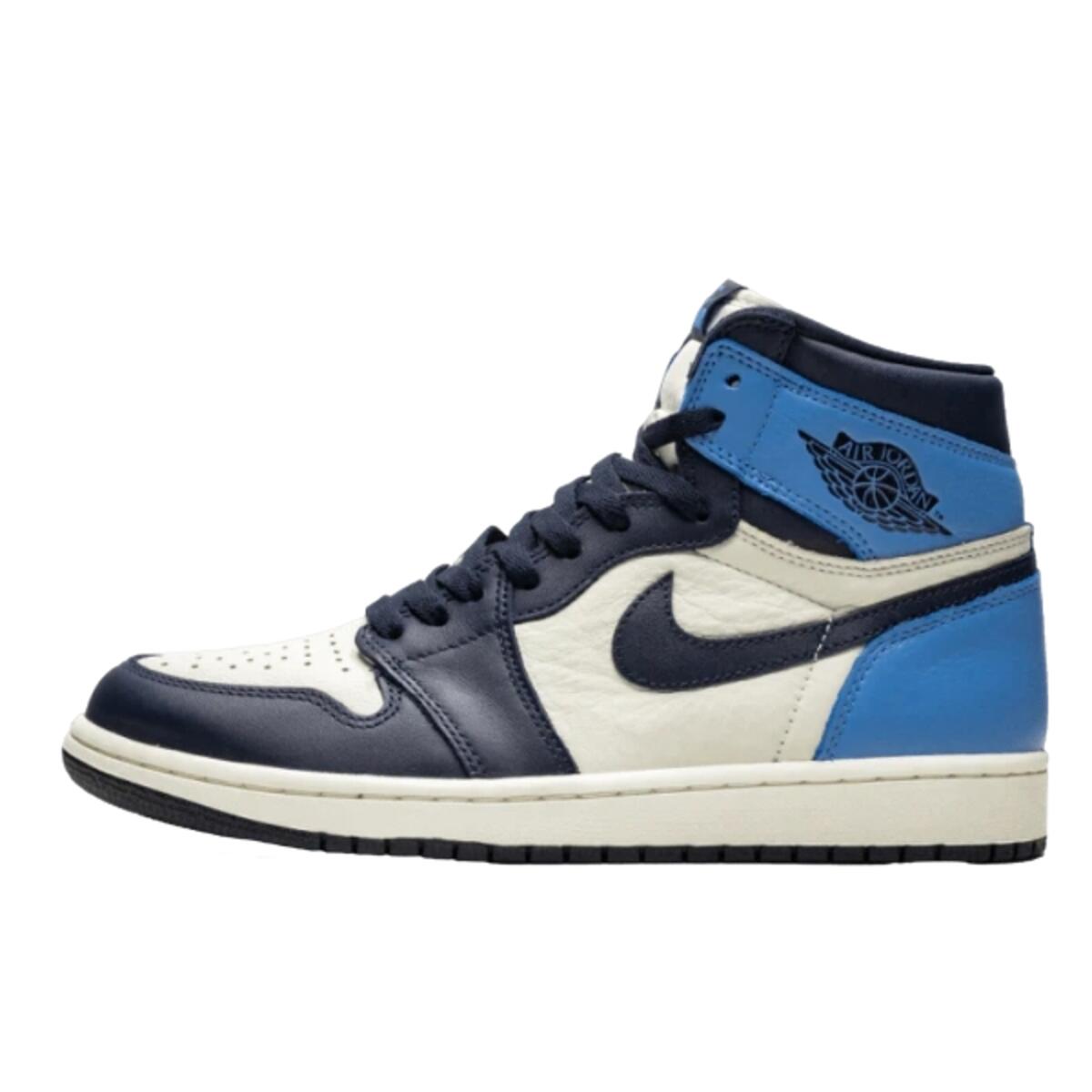 Jordan - Chaussures  1 Retro High Obsidian Sail Unc - Baskets - Blanc - 42 M/l - Decathlon