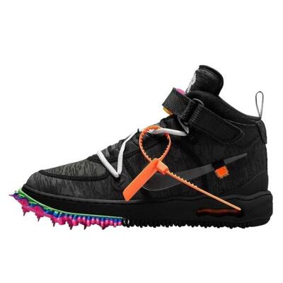 Schoenen air force 1 mid off-white clear black