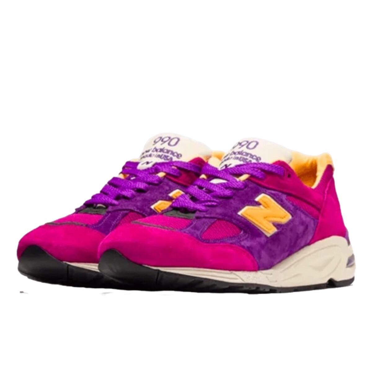 Schoenen  990 v2 Made in USA Teddy Santis Purple Yellow 2/3