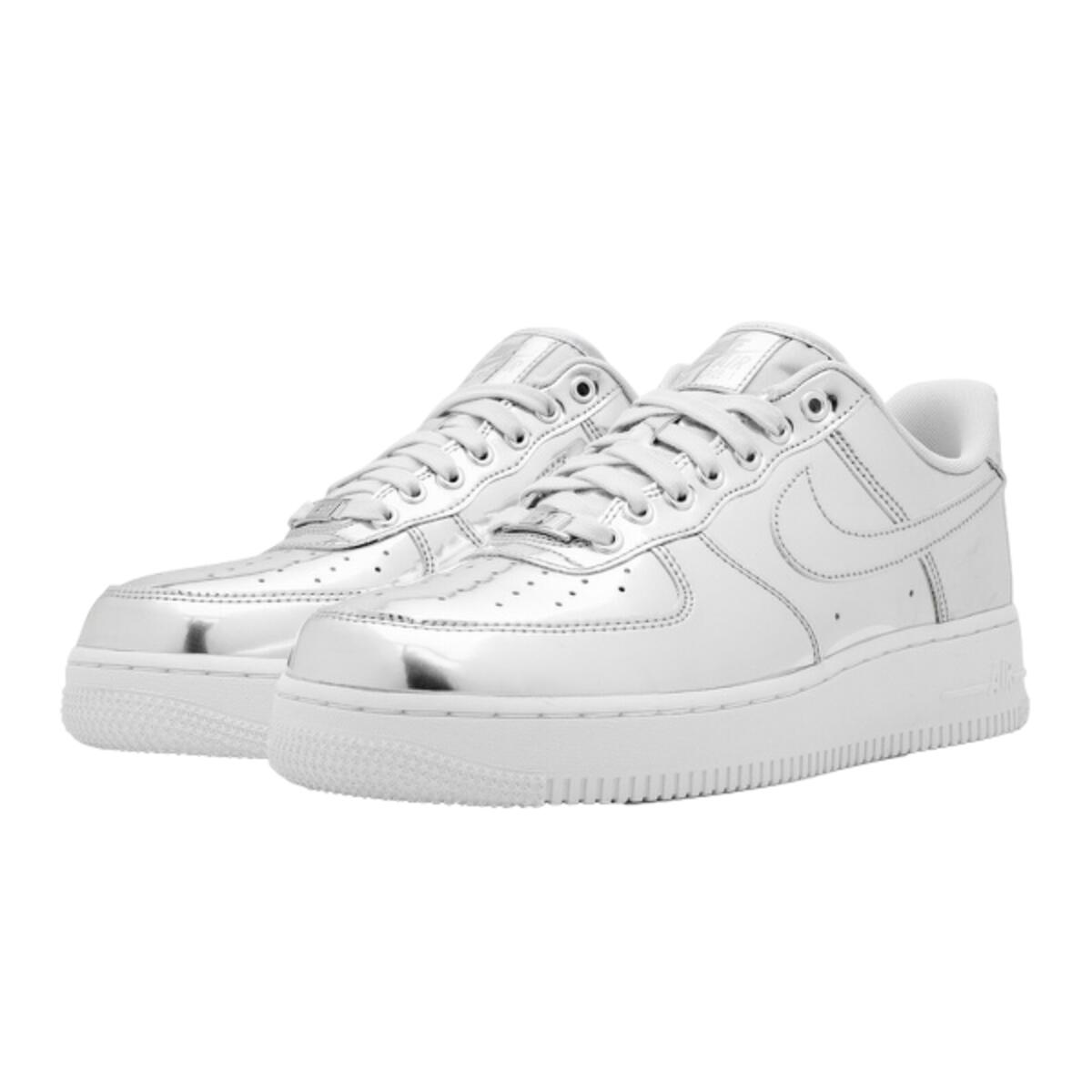 Chaussures  Air Force 1 Metallic Silver Chrome 2/4