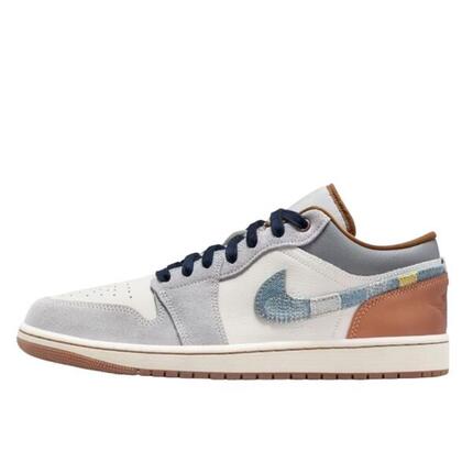 Buty męskie Air Jordan 1 Low SE Phantom Repaired Denim Swoosh