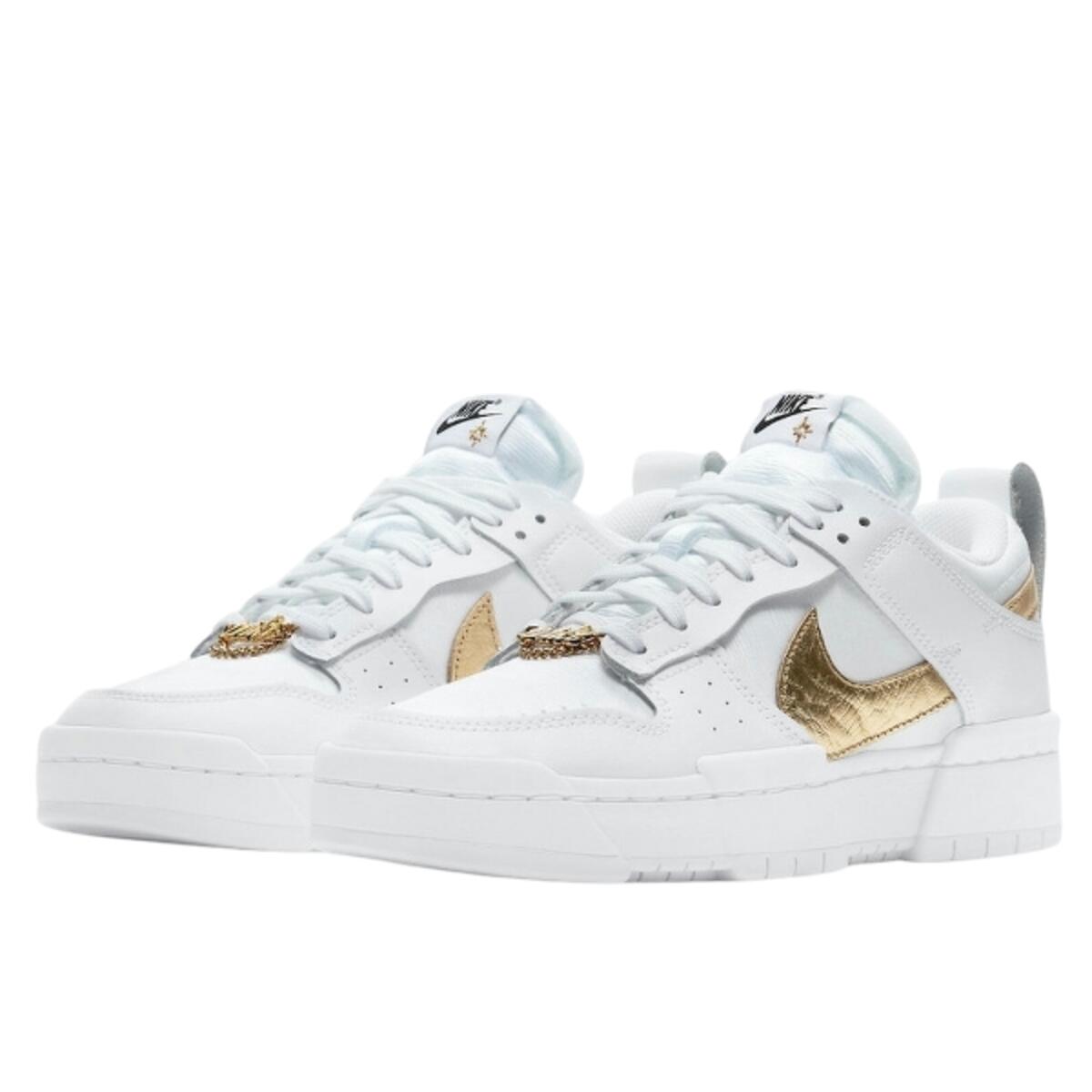 Dunk Low Disrupt White Metallic Gold 2/2