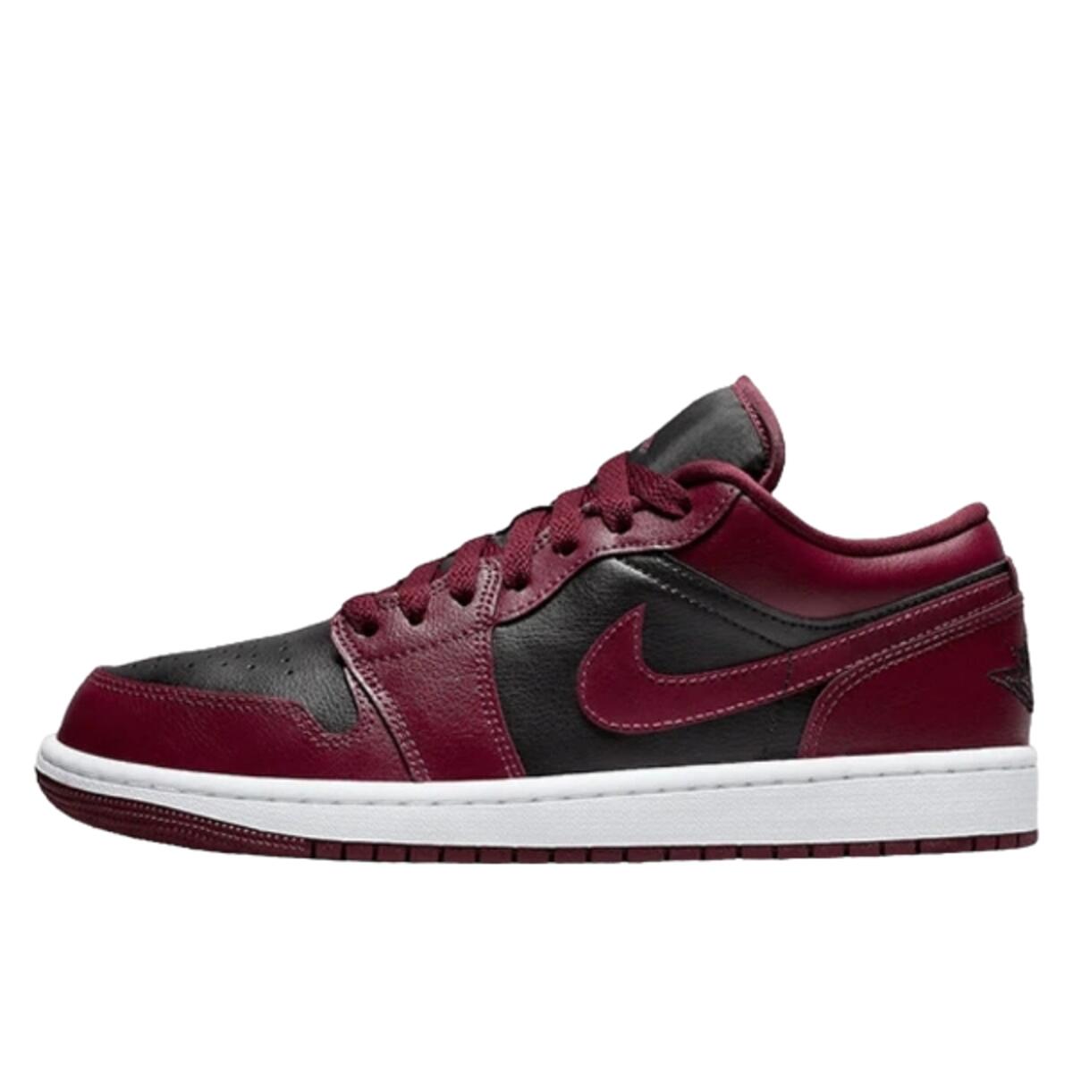 JORDAN Scarpe  1 Low Black Maroon