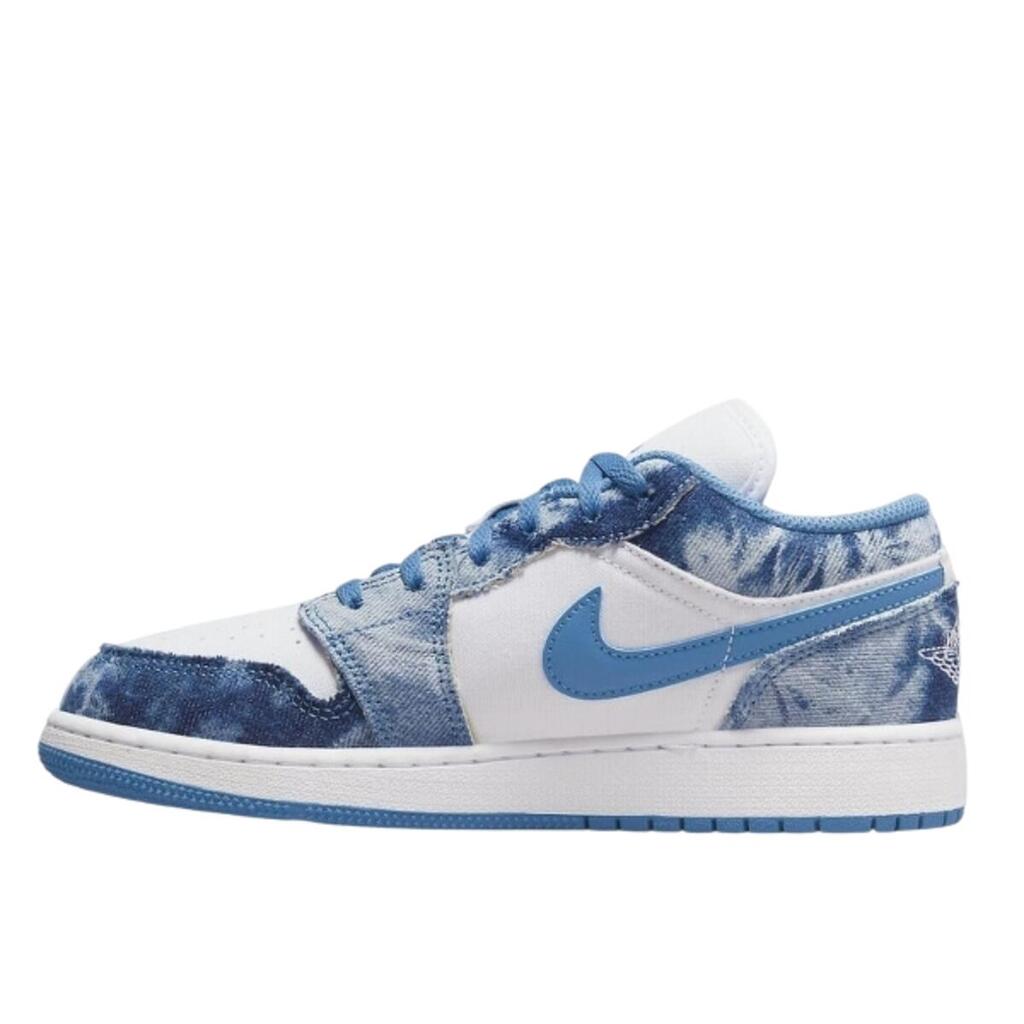 Lifestyle - Shoes - Low-top washed denim - Air Jordan 1 Low - Blue/White