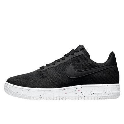Schuhe Air Force 1 Low Crater Flyknit Black White
