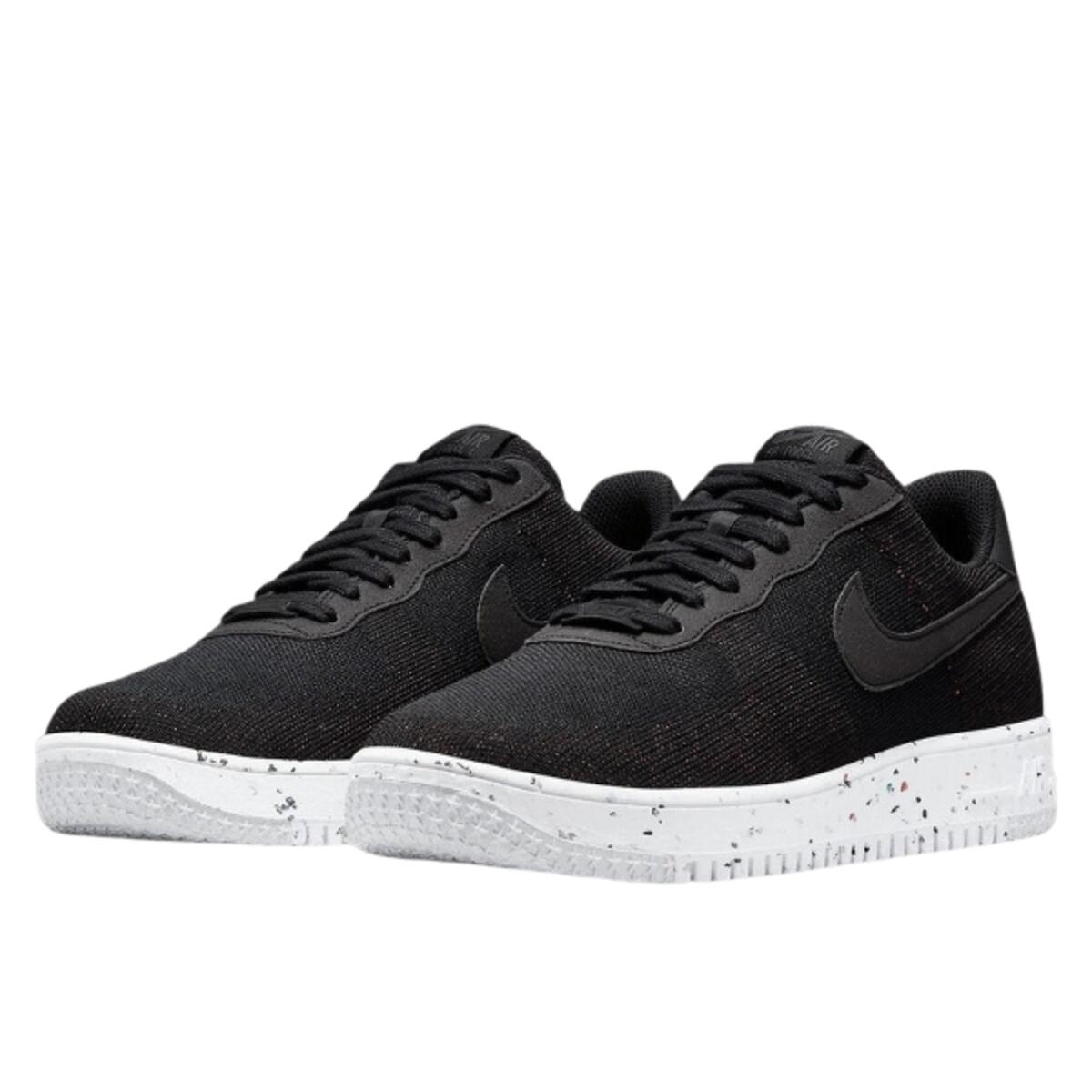 Chaussures  Air Force 1 Low Crater Flyknit Black White 2/3