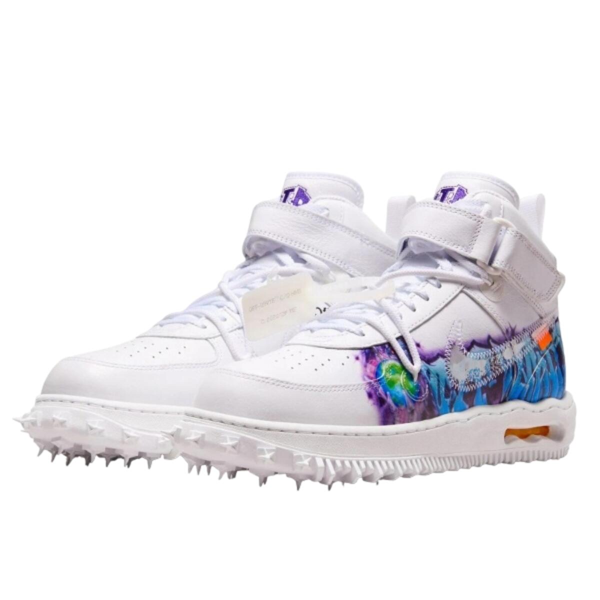 Chaussures  Air Force 1 Mid Off-White Graffiti White 3/5