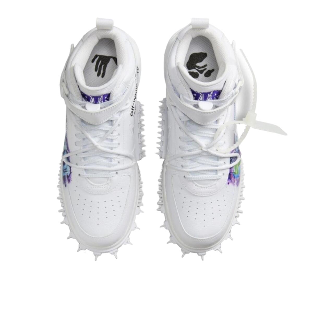 Chaussures  Air Force 1 Mid Off-White Graffiti White 4/5