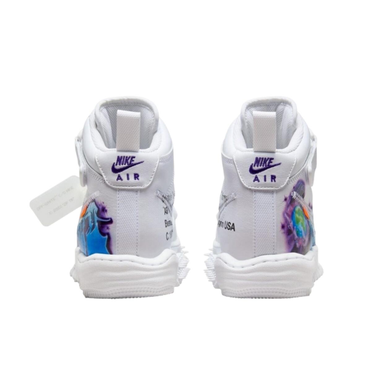 Chaussures  Air Force 1 Mid Off-White Graffiti White 5/5