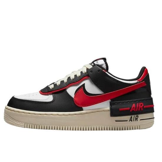 Scarpe Air Force 1 Shadow White Black Red