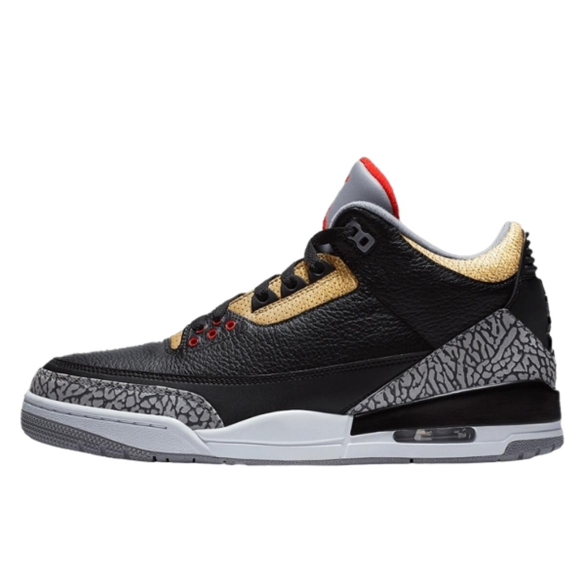 JORDAN Shoes  3 Retro Black Cement Gold