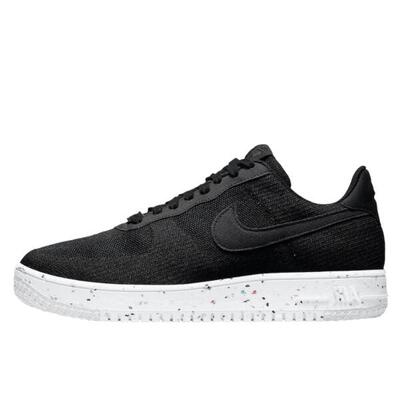 Zapatillas Air Force 1 Low Crater Flyknit Black White
