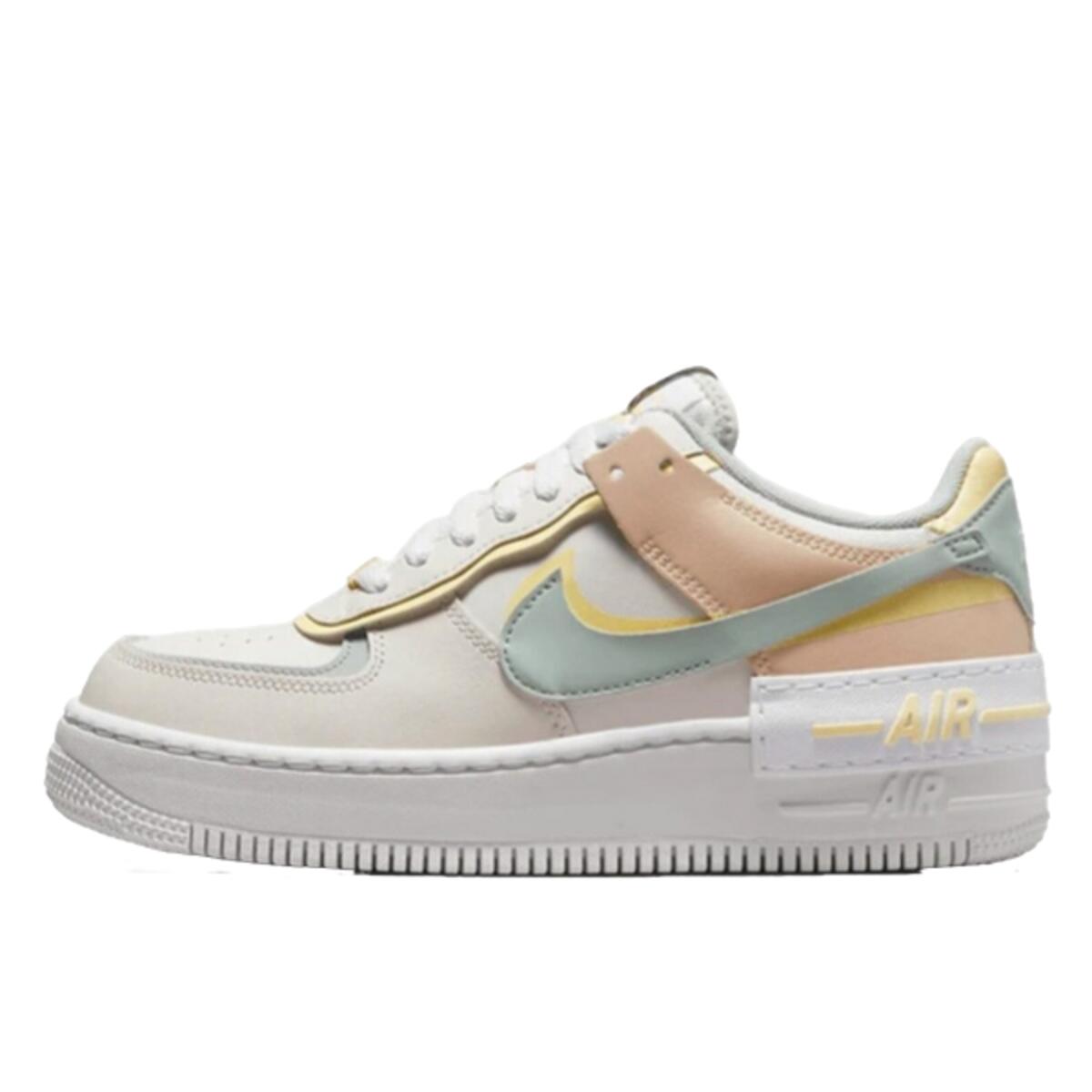 Nike - Chaussures  Air Force 1 Low Shadow Sail Light Silver Citron Tint - Baskets - Beige - 36,5 - Decathlon