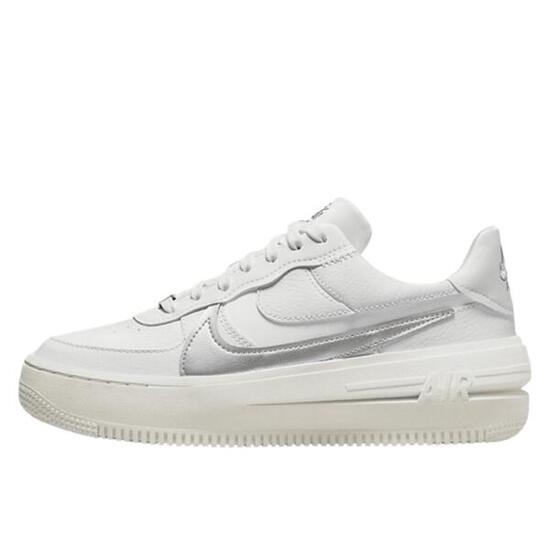 Buty do chodzenia unisex Air Force 1 Low Platform Summit White Metallic Silver
