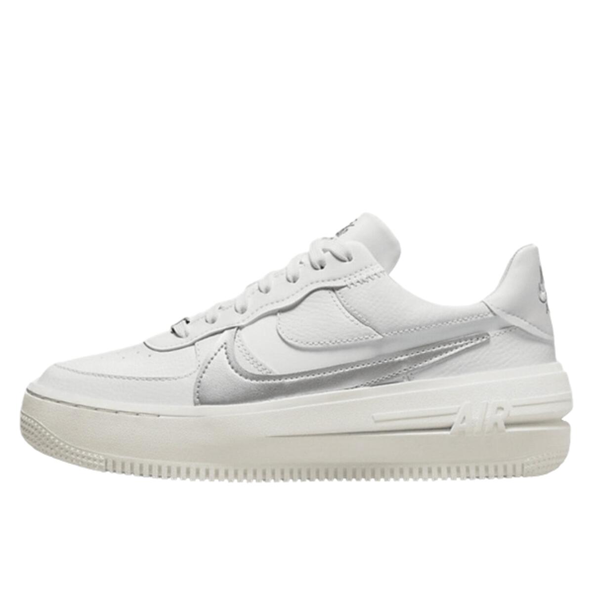 Nike - Chaussures  Air Force 1 Low Platform Summit White Metallic Silver - Baskets - Blanc - Decathlon