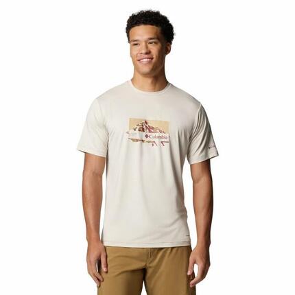 Tee Shirt Respirant Columbia "Kwick Hike™ Graphic SS Tee" S Beige