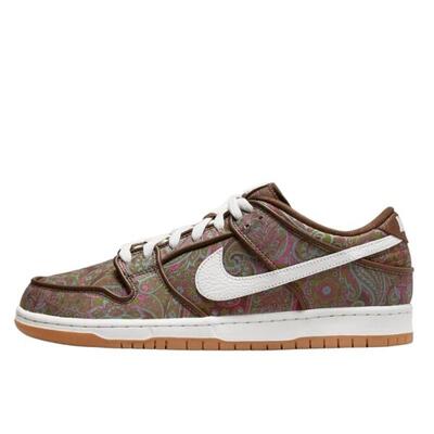 Schoenen sb dunk low pro paisley brown