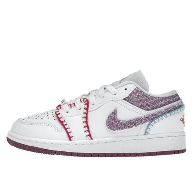 Scarpe 1 Low White Light Bordeaux