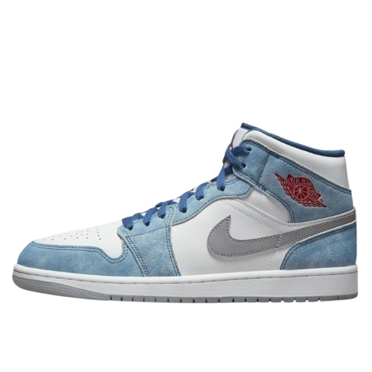 Scarpe  1 Mid French Blue Fire Red 1/3