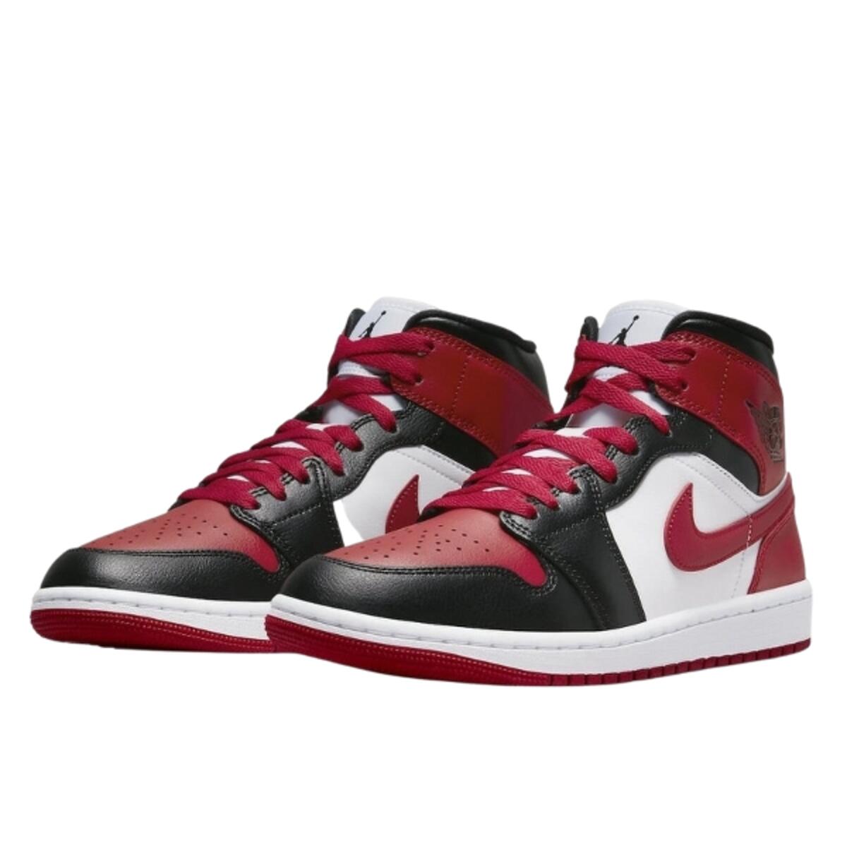 Zapatillas  1 Mid White Bred Toe 2/6