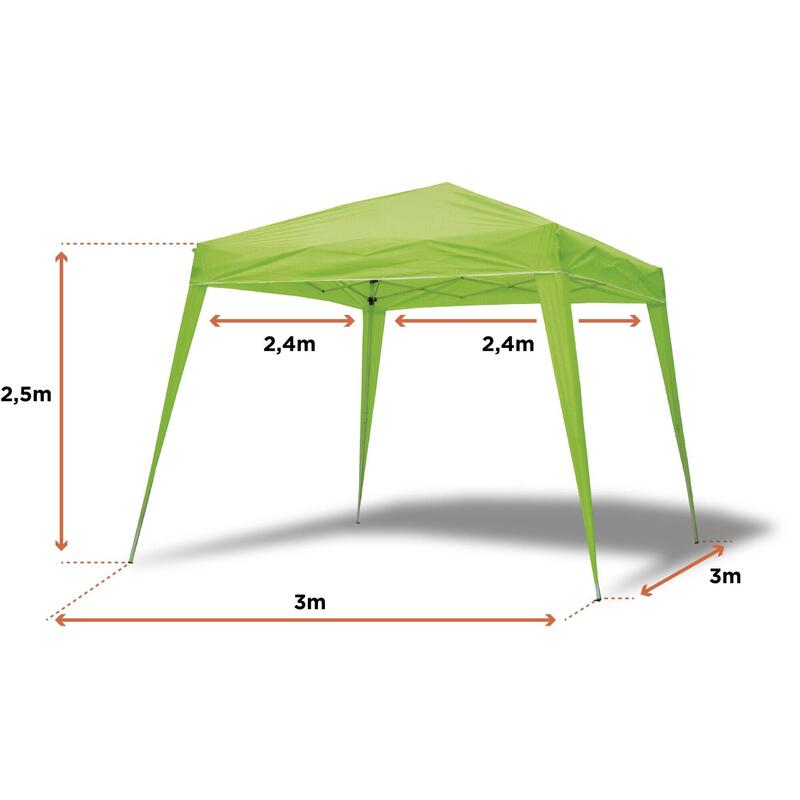 Tonnelle pliable California 2,4x2,4m, verte, jardin, la plage et la campagne