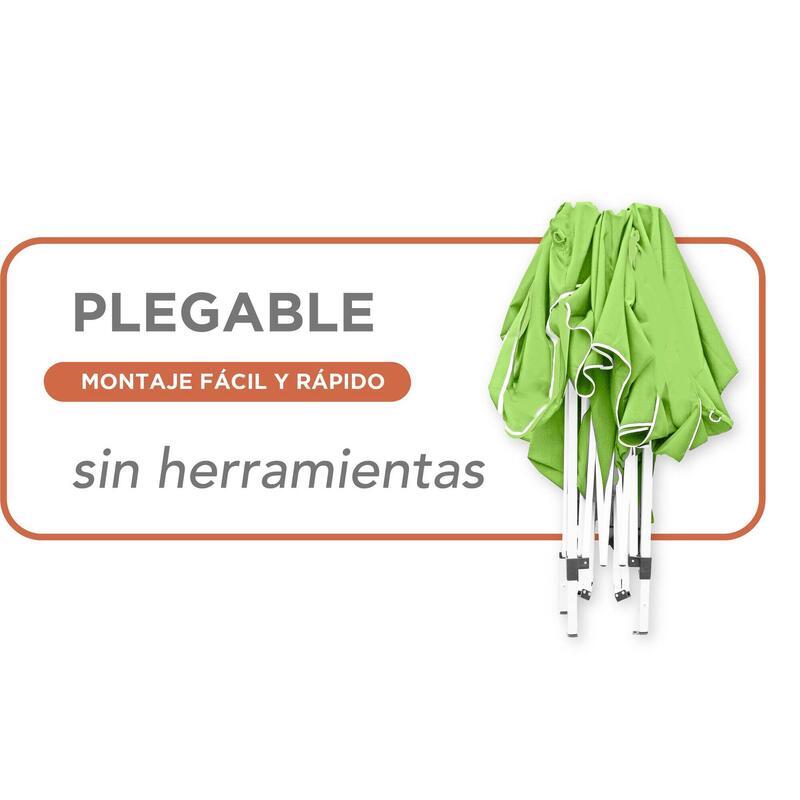 Tonnelle pliable California 2,4x2,4m, verte, jardin, la plage et la campagne
